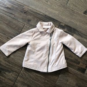 Infant girl faux suede jacket